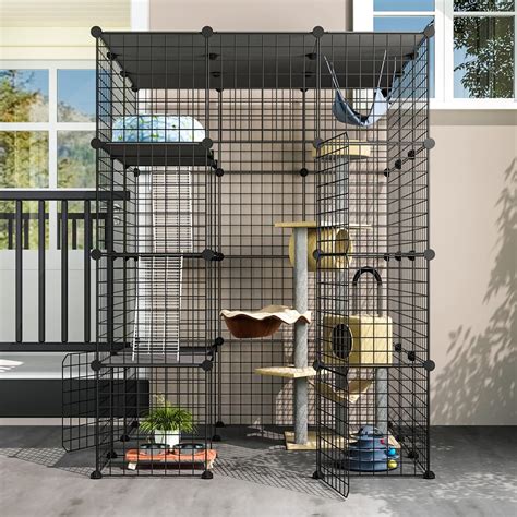 outdoor metal cat enclosure|inside outside cat enclosure.